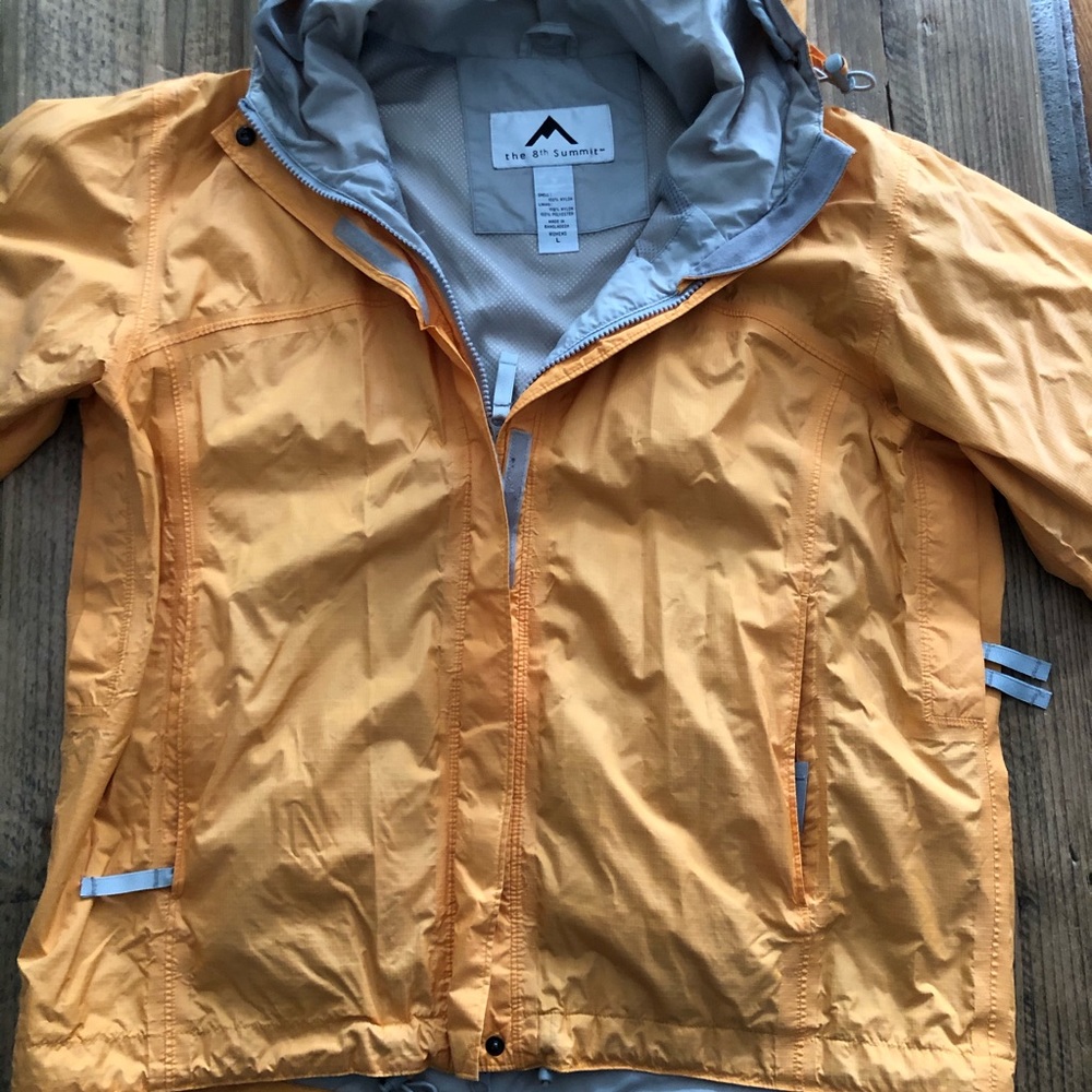 8th Summit orange windbreaker raincoat